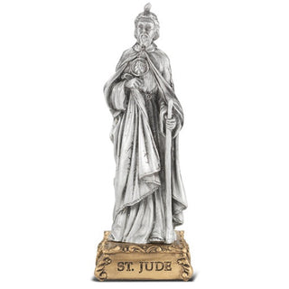 4" Pewter Statue Saint Jude Gift Boxed