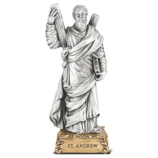 4" Pewter Statue Saint Andrew Gift Boxed