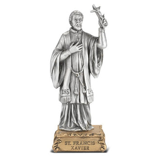 4" Pewter Statue Saint Francis Xavier Gift Boxed
