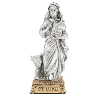 4" Pewter Statue Saint Luke Gift Boxed