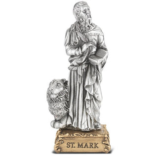 4" Pewter Statue Saint Mark Gift Boxed