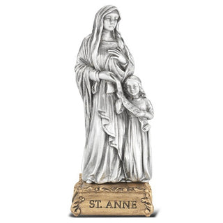 4" Pewter Statue St Anne Gift Boxed