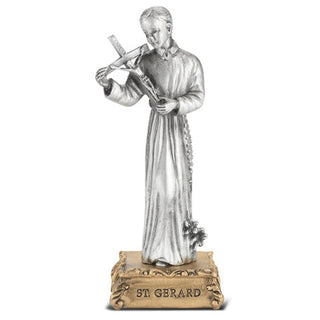 4" Pewter Statue St Gerard Gift Boxed