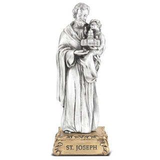 4" Pewter Statue St Joseph Gift Boxed
