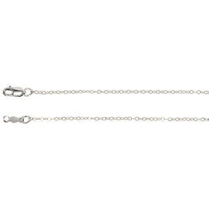 24-inch Cable Chain with Lobster Clasp - 14K White Gold