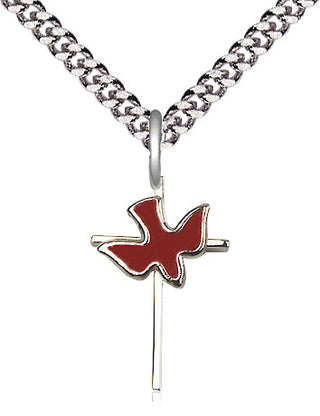 Sterling Silver Cross Holy Spirit Medal Religious Jewelry