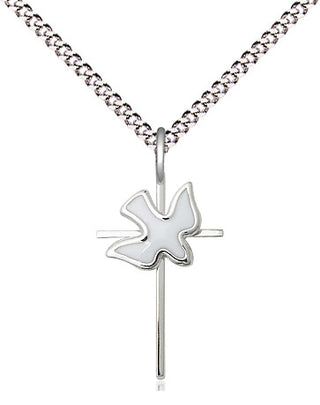 Sterling Silver Cross Holy Spirit Medal Religious Jewelry