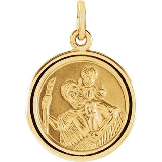 14K Yellow 18 mm Saint Christopher Medal