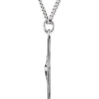 Sterling Silver 18 mm Round St. Jude Thaddeus Medal 18" Necklace