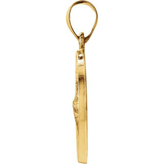 14K Yellow Hollow Round St. Jude Medal