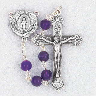 6MM Amethyst Bead Rosary Boxed In 320 Box
