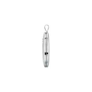 Sterling Silver Oval .015 CT Natural Diamond Footprints Locket 