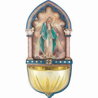 Our Lady Of Grace Holy Water Font 5" Multi-Dimensional