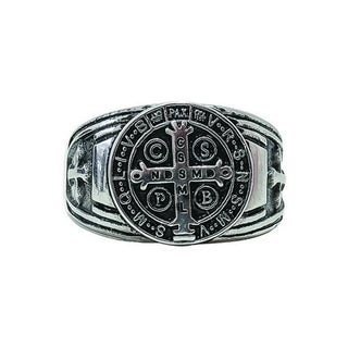 Silver-tone Premium St. Benedict Men - Small