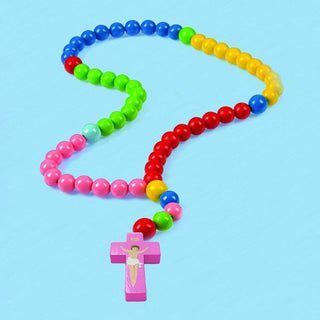 Rosary for Babies and Children with Pink Cross