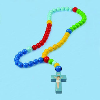 Large Baby Rosaries with Blue Cross