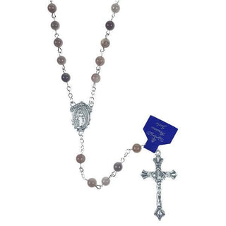 Multi-Color Jade Rosary - Tan Tones