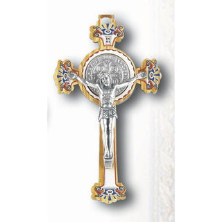 3" Colored St Benedict Cross On Cord Boxed