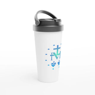 Miraculous Medal Blue Gradient Travel Mug - view 2