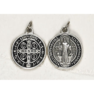 Bulk Saint Benedict Black Enameled Medal