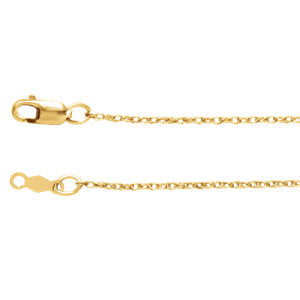 20-inch 1MM Rope Chain with Lobster Clasp - 14K Yellow Gold  9/29
