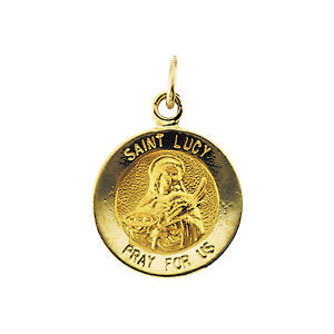 14K Yellow Gold St. Lucy Pendant