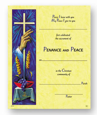 Penance and Peace Certificate 50-Pack