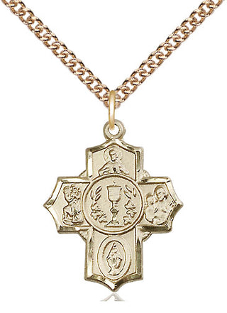 14kt Gold Communion 5-Way Medal