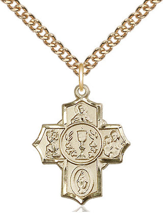 14kt Gold Communion 5-Way Medal