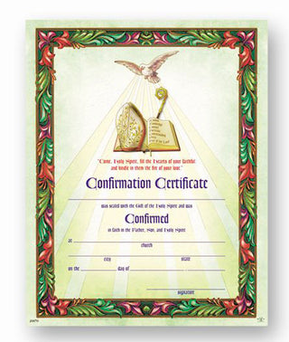 Cert Of Confirmation 8X10 50-Pack