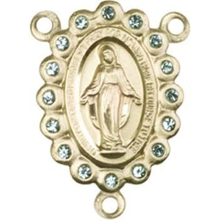 14kt Gold Filled Miraculous Rosary Center Rosary Center