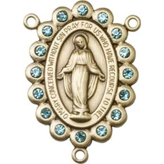 Gold Plate Miraculous Rosary Center Rosary Center