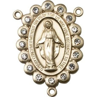 14kt Gold Filled Miraculous Rosary Center Rosary Center