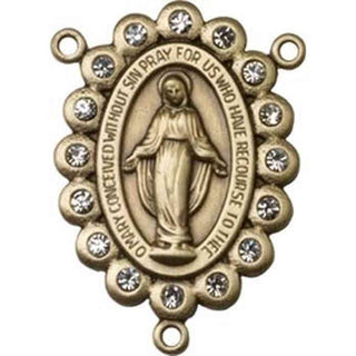Gold Plate Miraculous Rosary Center Rosary Center