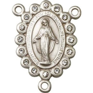 Silver Oxide Miraculous Rosary Center Rosary Center