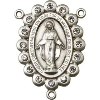 Sterling Silver Miraculous Rosary Center Rosary Center