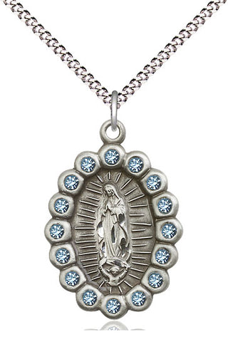 Sterling Silver Our Lady of Guadalupe Pendant