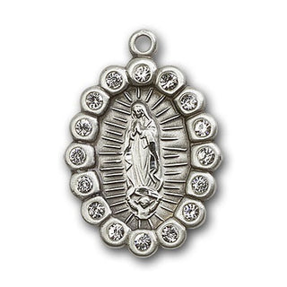 Sterling Silver Our Lady of Guadalupe Pendant