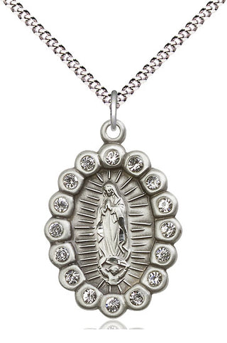Sterling Silver Our Lady of Guadalupe Pendant