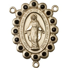 14kt Gold Filled Miraculous Rosary Center Rosary Center