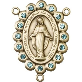 Gold Plate Miraculous Rosary Center Rosary Center