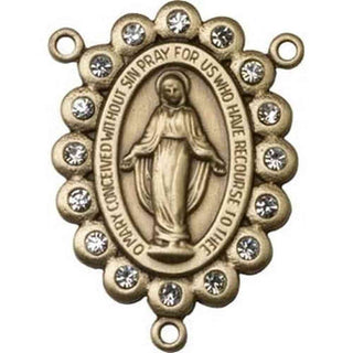 Gold Plate Miraculous Rosary Center Rosary Center