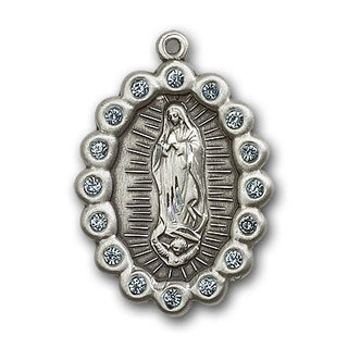 Sterling Silver Our Lady of Guadalupe Pendant