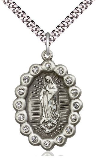 Sterling Silver Our Lady of Guadalupe Pendant