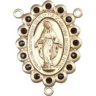 14kt Gold Filled Miraculous Rosary Center Rosary Center