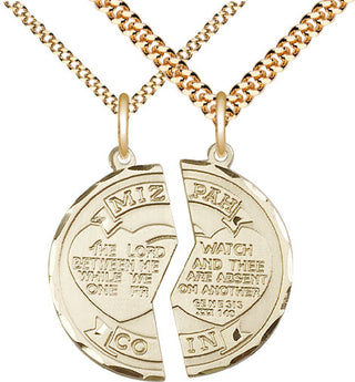 14kt Gold Filled Miz Pah Medal Religious Jewelry