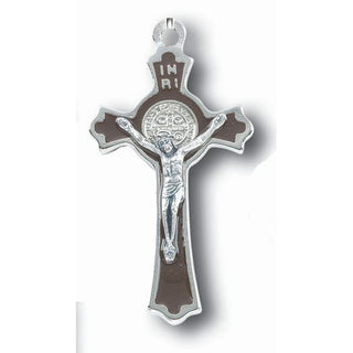 2" St Benedict Cross Brwn Inlay 3-Pack