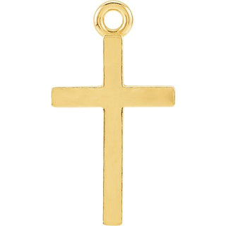 14K Yellow Posh Mommy Cross Dangle