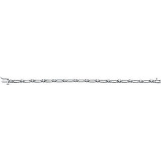 14K White 3/4 CTW Natural Diamond Line 7" Bracelet