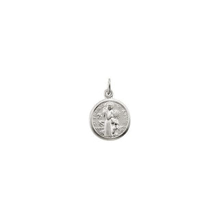 Sterling Silver 10.15x12 mm Saint Francis of Assisi Medal